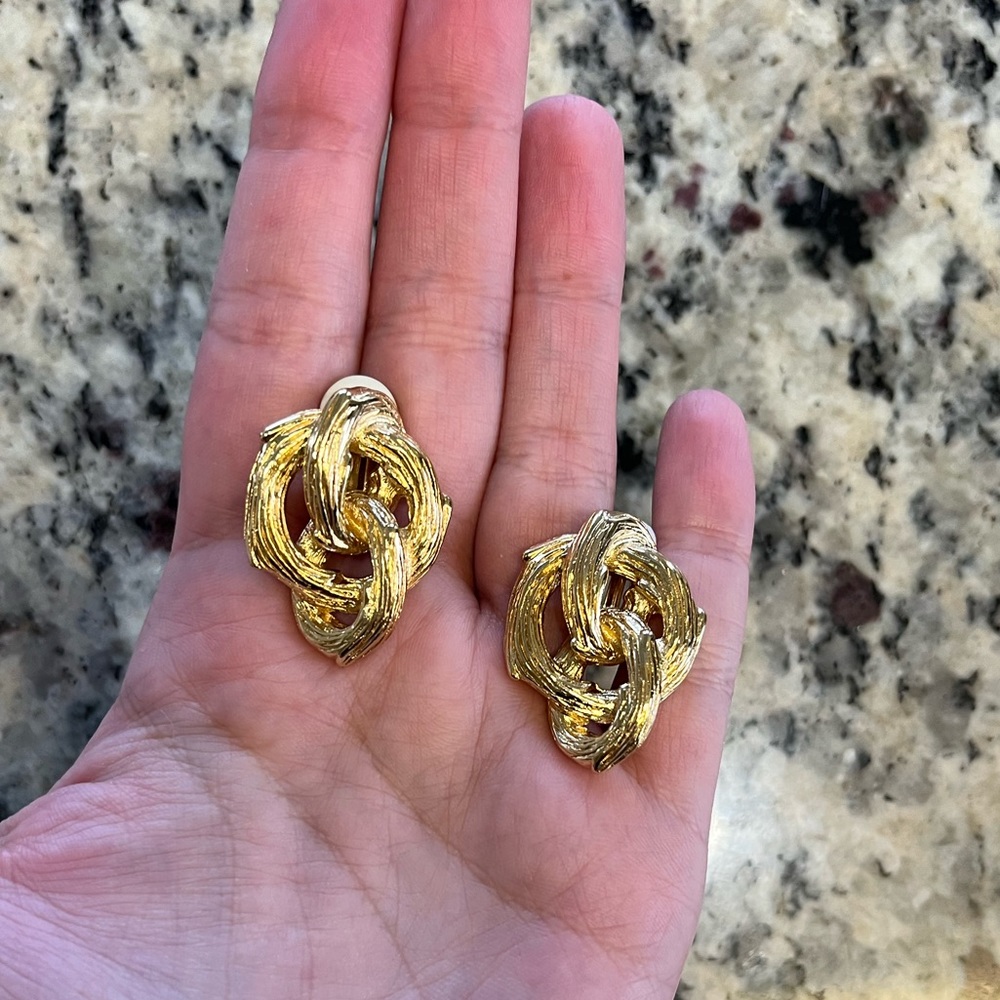 Givenchy Gold Twist Earrings